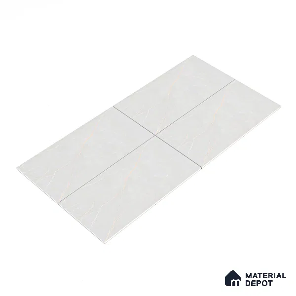 Carving Floor & Wall Tile TL 05612 D Gravier Subtle Bianco 2 ft x 4 ft Vitrified Rustic Carving Matte Finish - 9 mm | 6 Random Design | Suitable for Living Room, Bedroom, Bathroom (Sample)