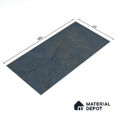 Carving Floor & Wall Tile TL 05612 E Gravier Subtle Viola 2 ft x 4 ft Vitrified Rustic Carving Matte Finish - 9 mm | 6 Random Design | Suitable for Living Room, Bedroom, Bathroom (Sample)