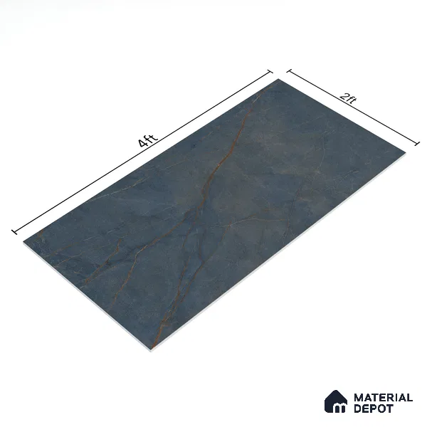Carving Floor & Wall Tile TL 05612 E Gravier Subtle Viola 2 ft x 4 ft Vitrified Rustic Carving Matte Finish - 9 mm | 6 Random Design | Suitable for Living Room, Bedroom, Bathroom (Sample)