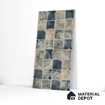 Highlighter Wall Tile TL 05612 F Gravier Subtle Viola Decor 2 ft x 4 ft Vitrified Rustic Carving Matte Finish - 9 mm | 4 Random Design | Suitable for Living Room, Bedroom, Bathroom