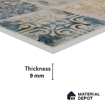 Highlighter Wall Tile TL 05612 F Gravier Subtle Viola Decor 2 ft x 4 ft Vitrified Rustic Carving Matte Finish - 9 mm | 4 Random Design | Suitable for Living Room, Bedroom, Bathroom
