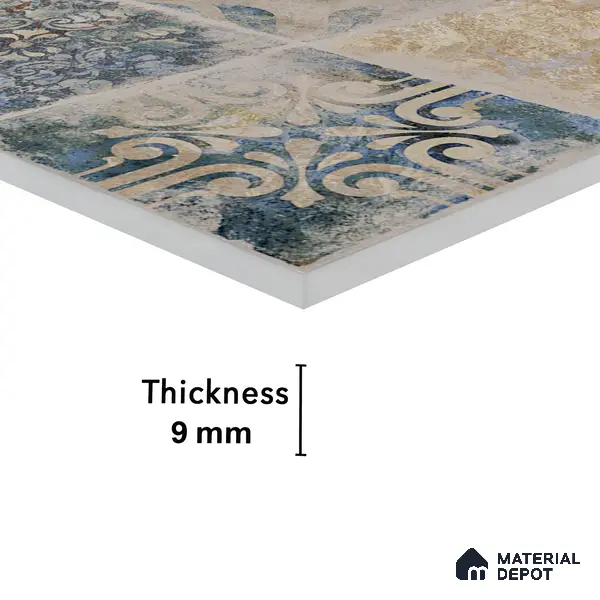 Highlighter Wall Tile TL 05612 F Gravier Subtle Viola Decor 2 ft x 4 ft Vitrified Rustic Carving Matte Finish - 9 mm | 4 Random Design | Suitable for Living Room, Bedroom, Bathroom