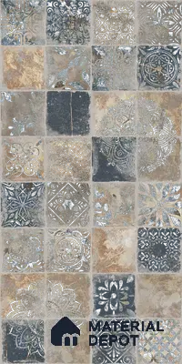 Highlighter Wall Tile TL 05612 F Gravier Subtle Viola Decor 2 ft x 4 ft Vitrified Rustic Carving Matte Finish - 9 mm | 4 Random Design | Suitable for Living Room, Bedroom, Bathroom