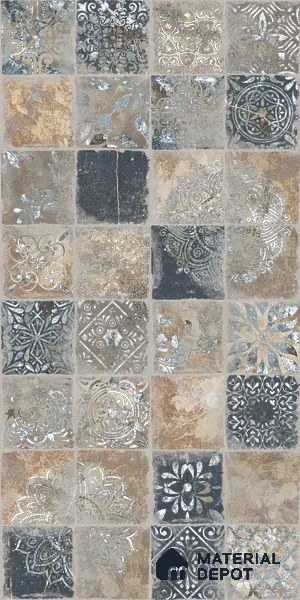 Highlighter Wall Tile TL 05612 F Gravier Subtle Viola Decor 2 ft x 4 ft Vitrified Rustic Carving Matte Finish - 9 mm | 4 Random Design | Suitable for Living Room, Bedroom, Bathroom