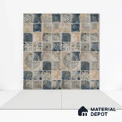 Highlighter Wall Tile TL 05612 F Gravier Subtle Viola Decor 2 ft x 4 ft Vitrified Rustic Carving Matte Finish - 9 mm | 4 Random Design | Suitable for Living Room, Bedroom, Bathroom