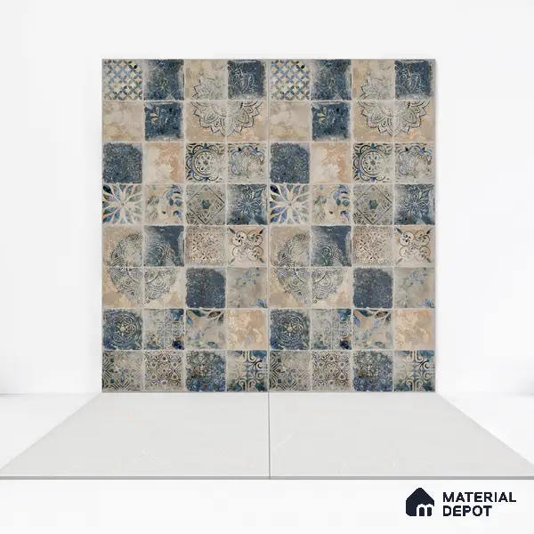 Highlighter Wall Tile TL 05612 F Gravier Subtle Viola Decor 2 ft x 4 ft Vitrified Rustic Carving Matte Finish - 9 mm | 4 Random Design | Suitable for Living Room, Bedroom, Bathroom
