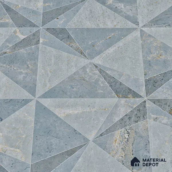 Highlighter Carving Wall Tile TL 05816 B Gravier Aqua Mint Decor 2 ft x 4 ft Vitrified Carving Matte Finish - 9 mm | Suitable for Living Room, Bedroom, Bathroom