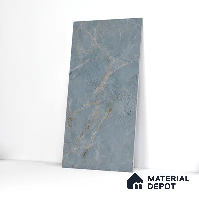 Carving Floor & Wall Tile TL 05816 Gravier Aqua Mint 2 ft x 4 ft Vitrified Carving Matte Finish - 9 mm | 10 Random Design | Suitable for Living Room, Bedroom, Bathroom