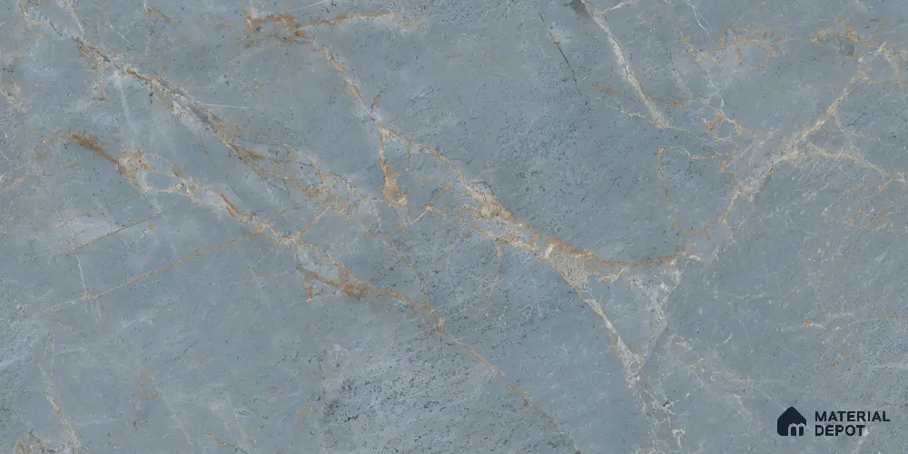 Carving Floor & Wall Tile TL 05816 Gravier Aqua Mint 2 ft x 4 ft Vitrified Carving Matte Finish - 9 mm | 10 Random Design | Suitable for Living Room, Bedroom, Bathroom
