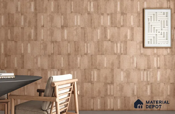 Subway Wall Tile TL 11506 J Fruna Rosso 10 inc x 2 inc Vitrified Whitebody Digimatt Finish - 8 mm | Suitable for Kitchen & Bathroom | Minimum 3 mm Spacer is Mandatory