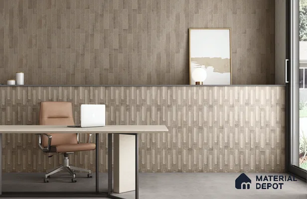 Subway Wall Tile TL 11506 K Fruna Verde Decor 10 inc x 2 inc Vitrified Whitebody Digimatt Finish - 8 mm | Suitable for Kitchen & Bathroom | Minimum 3 mm Spacer is Mandatory