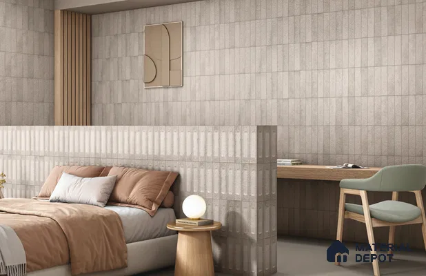 Subway Wall Tile TL 11506 F Fruna Bruno 10 inc x 2 inc Vitrified Whitebody Digimatt Finish - 8 mm | Suitable for Kitchen & Bathroom | Minimum 3 mm Spacer is Mandatory