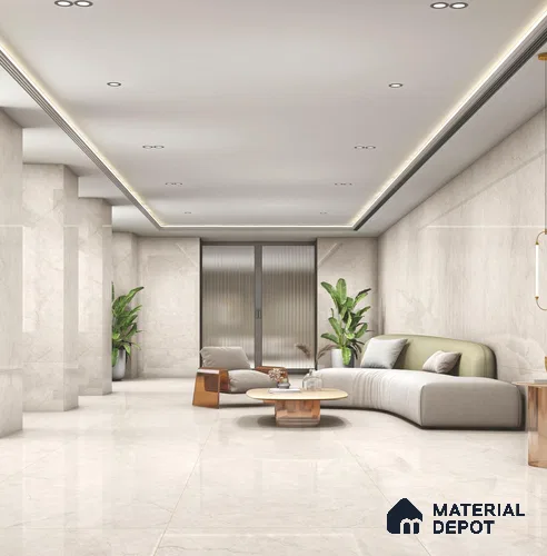 Large Format Endless Floor & Wall Tile TL 10578 Venezia Almond 8 ft x 4 ft Colour Body Vitrified Glossy Finish - 9 mm | Suitable for Living Room, Bedroom, Bathroom | Adhesive and Spacers Must be Used During Installation