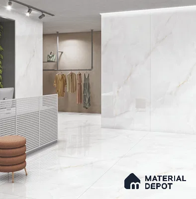 Large Format Endless Floor & Wall Tile TL 10575 Natural Onyx 8 ft x 4 ft Colour Body Vitrified Glossy Finish - 9 mm | Suitable for Living Room, Bedroom, Bathroom | Adhesive and Spacers Must be Used During Installation