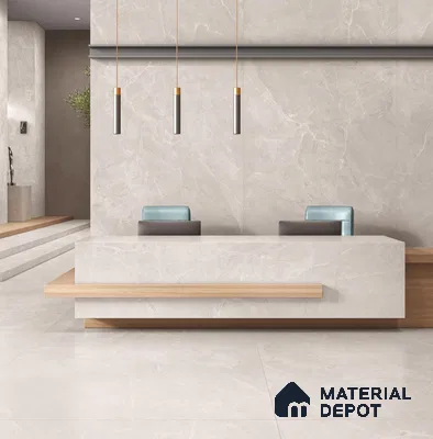 Large Format Endless Floor & Wall Tile TL 10581 Paradise Silver 8 ft x 4 ft Colour Body Vitrified Matte Finish - 9 mm | Suitable for Living Room, Bedroom, Bathroom | Adhesive and Spacers Must be Used During Installation