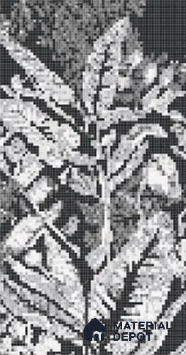 Large Formate Floral Wall Tile TL 11409 Pixel Flora decor A 8 ft x 4 ft Vitrified Color Body Sinker Finish - 9 mm | Suitable for Living Room, Bedroom, Bathroom | Adhesive and Spacers Must be Used During Installation