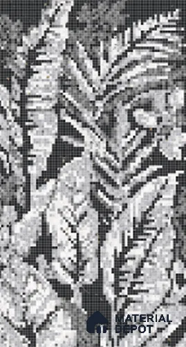 Large Formate Floral Wall Tile TL 11409 B Pixel Flora decor B 8 ft x 4 ft Vitrified Color Body Sinker Finish - 9 mm | Suitable for Living Room, Bedroom, Bathroom | Adhesive and Spacers Must be Used During Installation