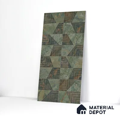 Highlighter Wall Tile TL 05463 Emerald Green Decor 2 ft x 4 ft Vitrified High Gloss Finish - 9 mm | Suitable for Living Room, Bedroom, Bathroom, Kitchen