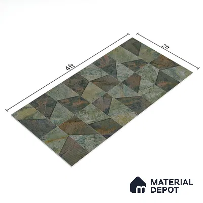 Highlighter Wall Tile TL 05463 Emerald Green Decor 2 ft x 4 ft Vitrified High Gloss Finish - 9 mm | Suitable for Living Room, Bedroom, Bathroom, Kitchen