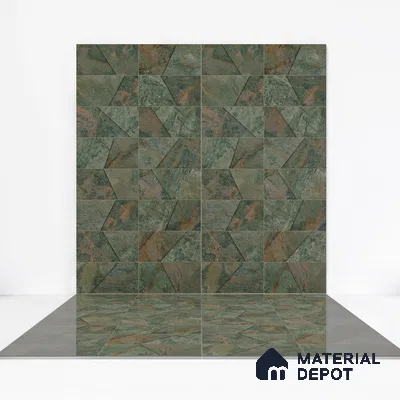 Highlighter Wall Tile TL 05463 Emerald Green Decor 2 ft x 4 ft Vitrified High Gloss Finish - 9 mm | Suitable for Living Room, Bedroom, Bathroom, Kitchen