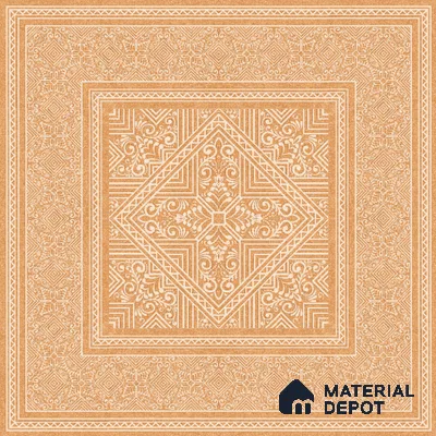 Moroccan Carpet Floor & Wall TL 11515 C Levels Marigold Center 8 inc x 8 inc Anti Skid Vitrified Whitebody Digimatt Finish - 8 mm | Suitable for Living Room,Bedroom,Dining & Kitchen | Minimum 3 mm Spacer is Mandatory