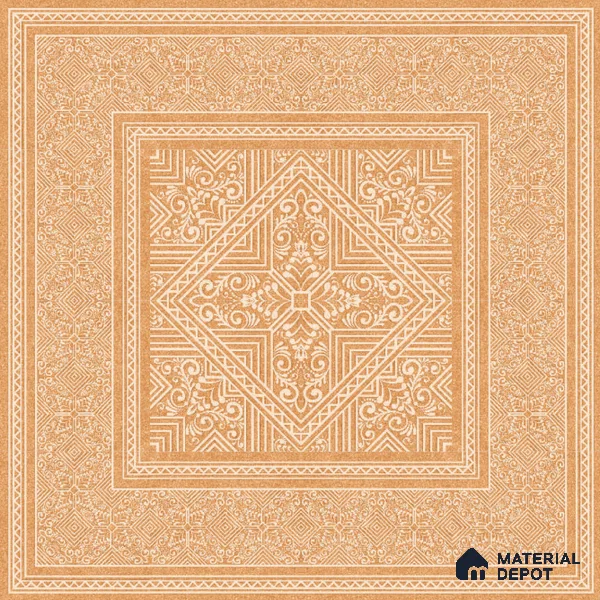 Moroccan Carpet Floor & Wall TL 11515 C Levels Marigold Center 8 inc x 8 inc Anti Skid Vitrified Whitebody Digimatt Finish - 8 mm | Suitable for Living Room,Bedroom,Dining & Kitchen | Minimum 3 mm Spacer is Mandatory