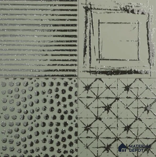 Subway Floor & Wall Tile TL 11521 Sanford Green Decor 8 inc x 8 inc Anti Skid Vitrified Whitebody Digimatt Finish - 8.5 mm | Suitable for Kitchen & Bathroom | Minimum 3 mm Spacer is Mandatory