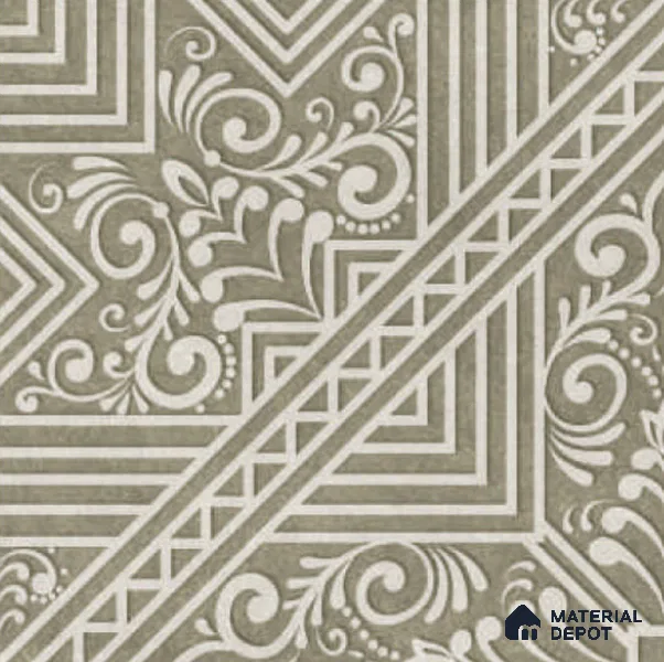 Moroccan Carpet Floor & Wall TL 11514 C Levels Forest Center 8 inc x 8 inc Anti Skid Vitrified Whitebody Digimatt Finish - 8 mm | Suitable for Living Room,Bedroom,Dining & Kitchen | Minimum 3 mm Spacer is Mandatory