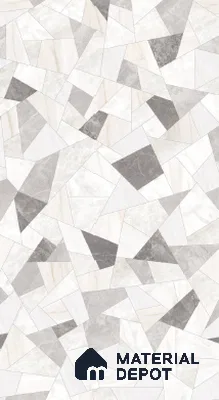 Large Formate Terrazzo Floor & Wall Tile TL 11410 C Lasa Elegan Decor 8 ft x 4 ft Vitrified Color Body Sinker Finish - 9 mm | Suitable for Living Room, Bedroom, Bathroom | Adhesive and Spacers Must be Used During Installation