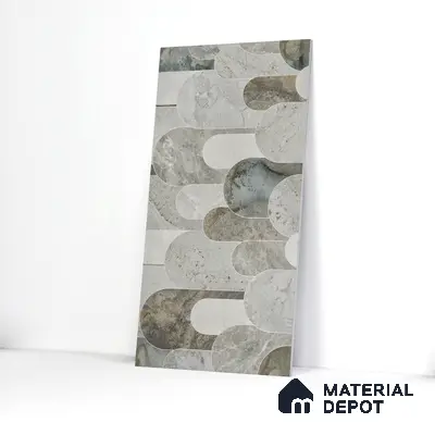 Highlighter Wall Tile TL 05507 B Altai Green Mist Decor 2 ft x 4 ft Vitrified Lush Plus Matte Finish - 9 mm | Suitable for Living Room, Bedroom, Bathroom, Kitchen