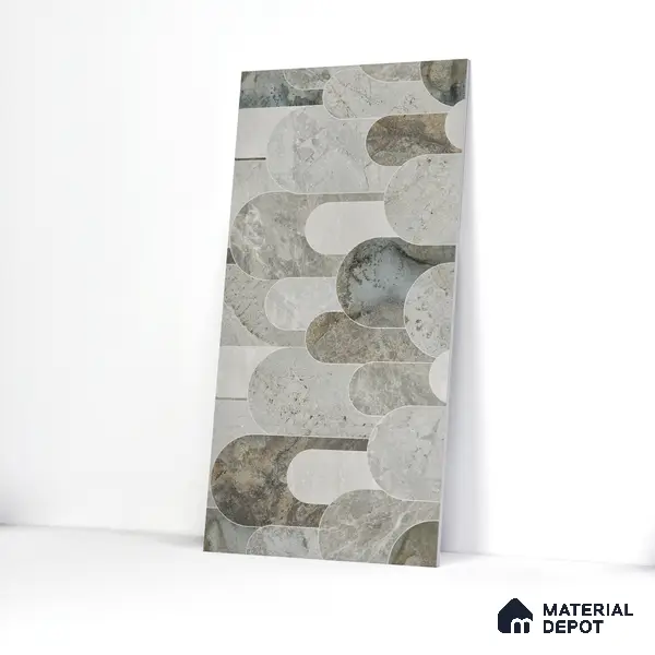 Highlighter Wall Tile TL 05507 B Altai Green Mist Decor 2 ft x 4 ft Vitrified Lush Plus Matte Finish - 9 mm | Suitable for Living Room, Bedroom, Bathroom, Kitchen