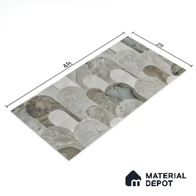 Highlighter Wall Tile TL 05507 B Altai Green Mist Decor 2 ft x 4 ft Vitrified Lush Plus Matte Finish - 9 mm | Suitable for Living Room, Bedroom, Bathroom, Kitchen