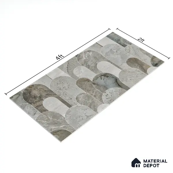 Highlighter Wall Tile TL 05507 B Altai Green Mist Decor 2 ft x 4 ft Vitrified Lush Plus Matte Finish - 9 mm | Suitable for Living Room, Bedroom, Bathroom, Kitchen