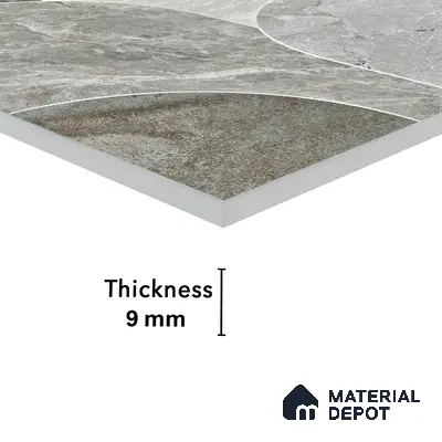 Highlighter Wall Tile TL 05507 B Altai Green Mist Decor 2 ft x 4 ft Vitrified Lush Plus Matte Finish - 9 mm | Suitable for Living Room, Bedroom, Bathroom, Kitchen