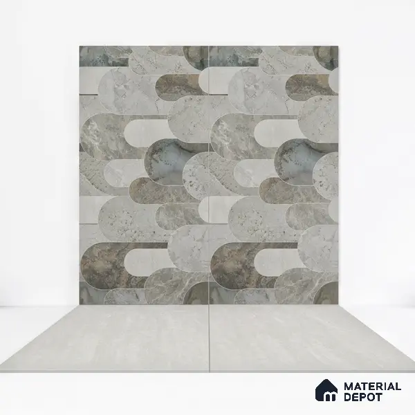 Highlighter Wall Tile TL 05507 B Altai Green Mist Decor 2 ft x 4 ft Vitrified Lush Plus Matte Finish - 9 mm | Suitable for Living Room, Bedroom, Bathroom, Kitchen