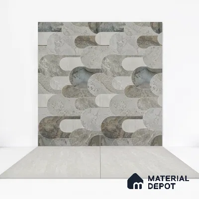 Marble Floor & Wall Tile TL 05507 Altai Green Mist 2 ft x 4 ft Vitrified Lush Plus Matte Finish - 9 mm | 8 Random Design | Suitable for Living Room, Bedroom, Bathroom, Kitchen (Sample)