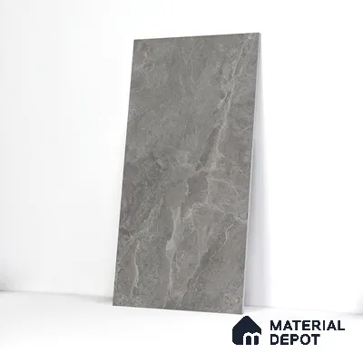 Marble Floor & Wall Tile TL 05509 C Lisburn Grey 2 ft x 4 ft Vitrified Lush Plus Matte Finish - 9 mm | 6 Random Design | Suitable for Living Room, Bedroom, Bathroom, Kitchen