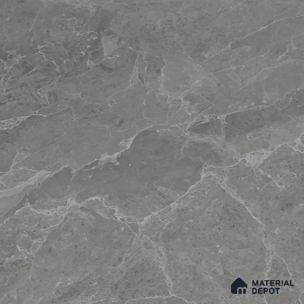 Marble Floor & Wall Tile TL 05509 C Lisburn Grey 2 ft x 4 ft Vitrified Lush Plus Matte Finish - 9 mm | 6 Random Design | Suitable for Living Room, Bedroom, Bathroom, Kitchen