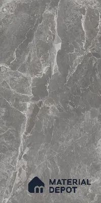 Marble Floor & Wall Tile TL 05509 C Lisburn Grey 2 ft x 4 ft Vitrified Lush Plus Matte Finish - 9 mm | 6 Random Design | Suitable for Living Room, Bedroom, Bathroom, Kitchen