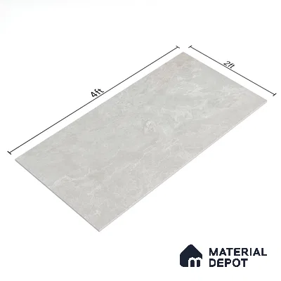 Marble Floor & Wall Tile TL 05509 Lisburn Bianco 2 ft x 4 ft Vitrified Lush Plus Matte Finish - 9 mm | 6 Random Design | Suitable for Living Room, Bedroom, Bathroom, Kitchen