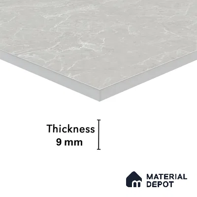 Marble Floor & Wall Tile TL 05509 Lisburn Bianco 2 ft x 4 ft Vitrified Lush Plus Matte Finish - 9 mm | 6 Random Design | Suitable for Living Room, Bedroom, Bathroom, Kitchen