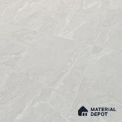 Marble Floor & Wall Tile TL 05509 Lisburn Bianco 2 ft x 4 ft Vitrified Lush Plus Matte Finish - 9 mm | 6 Random Design | Suitable for Living Room, Bedroom, Bathroom, Kitchen