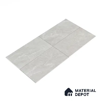 Marble Floor & Wall Tile TL 05509 Lisburn Bianco 2 ft x 4 ft Vitrified Lush Plus Matte Finish - 9 mm | 6 Random Design | Suitable for Living Room, Bedroom, Bathroom, Kitchen
