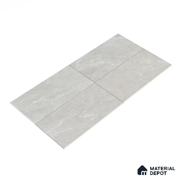 Marble Floor & Wall Tile TL 05509 Lisburn Bianco 2 ft x 4 ft Vitrified Lush Plus Matte Finish - 9 mm | 6 Random Design | Suitable for Living Room, Bedroom, Bathroom, Kitchen