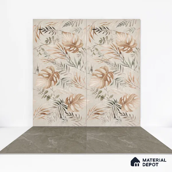 Marble Floor & Wall Tile TL 05510 B Lisburn Forest 2 ft x 4 ft Vitrified Lush Plus Matte Finish - 9 mm | 6 Random Design | Suitable for Living Room, Bedroom, Bathroom, Kitchen