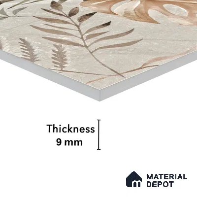 Floral Wall Tile TL 05510 C Lisburn Spring Decor 2 ft x 4 ft Vitrified Lush Plus Matte Finish - 9 mm | 4 Random Design | Suitable for Living Room, Bedroom, Bathroom, Kitchen (Sample)