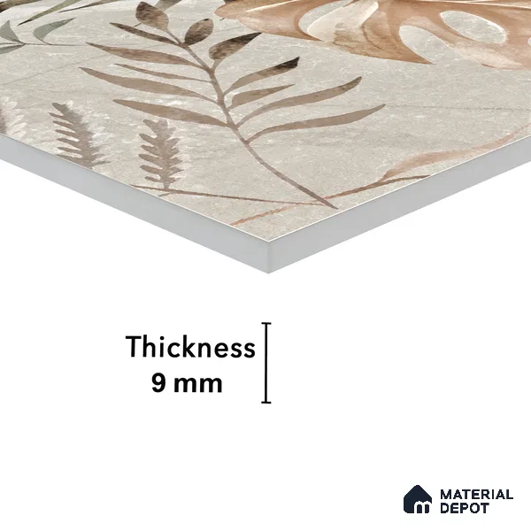 Floral Wall Tile TL 05510 C Lisburn Spring Decor 2 ft x 4 ft Vitrified Lush Plus Matte Finish - 9 mm | 4 Random Design | Suitable for Living Room, Bedroom, Bathroom, Kitchen (Sample)