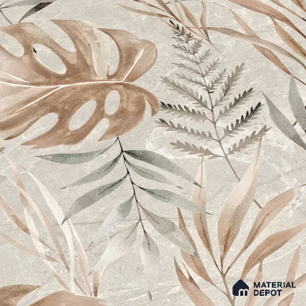 Floral Wall Tile TL 05510 C Lisburn Spring Decor 2 ft x 4 ft Vitrified Lush Plus Matte Finish - 9 mm | 4 Random Design | Suitable for Living Room, Bedroom, Bathroom, Kitchen (Sample)
