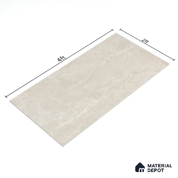 Marble Floor & Wall Tile TL 05510 Lisburn Spring 2 ft x 4 ft Vitrified Lush Plus Matte Finish - 9 mm | 6 Random Design | Suitable for Living Room, Bedroom, Bathroom, Kitchen (Sample)