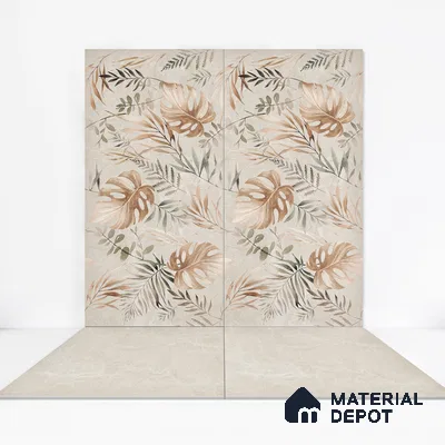 Marble Floor & Wall Tile TL 05510 Lisburn Spring 2 ft x 4 ft Vitrified Lush Plus Matte Finish - 9 mm | 6 Random Design | Suitable for Living Room, Bedroom, Bathroom, Kitchen (Sample)